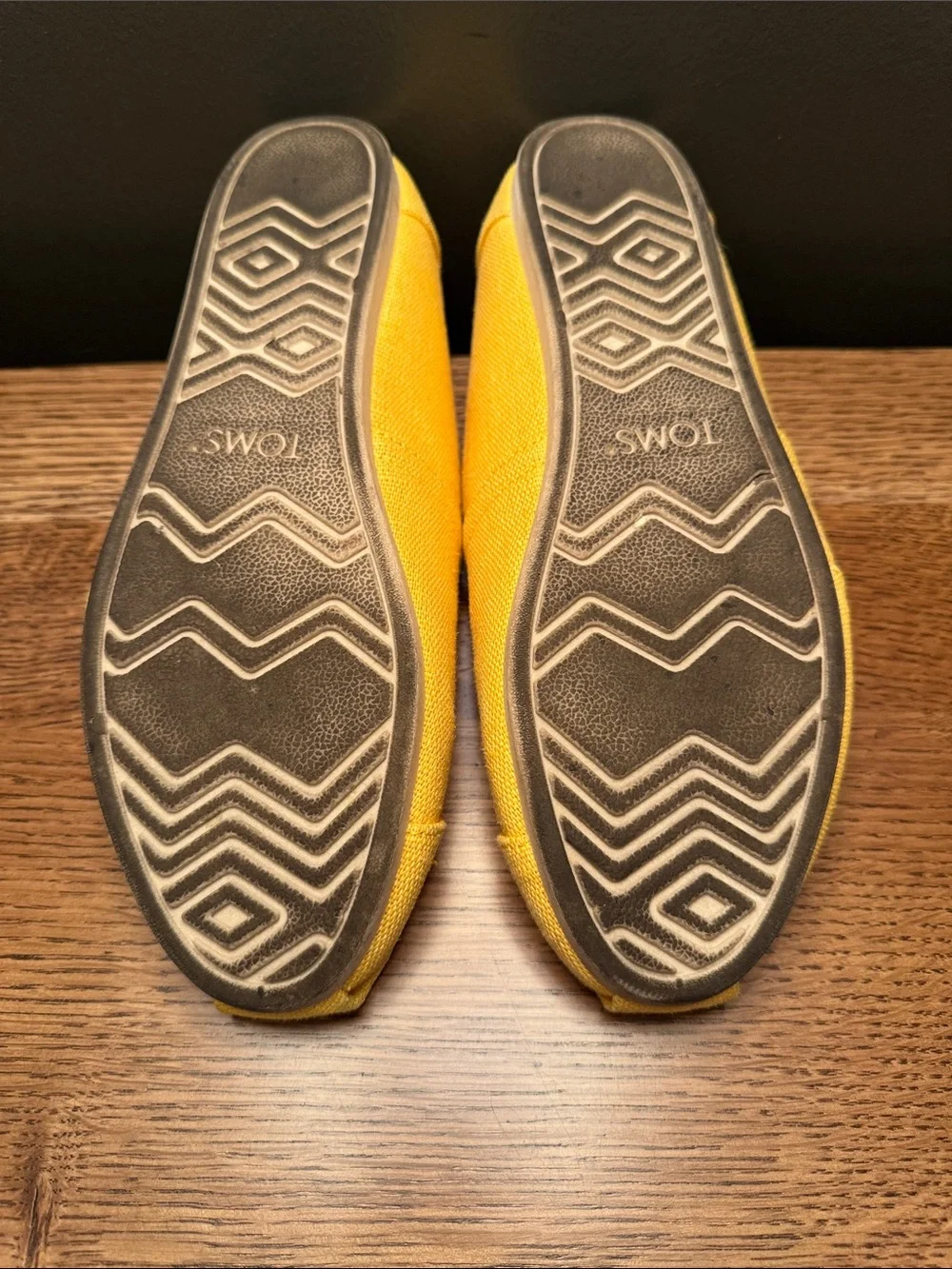 TOMS Women's Alpargata Slip-On Canvas Loafers in Mustard Yellow - 9.5